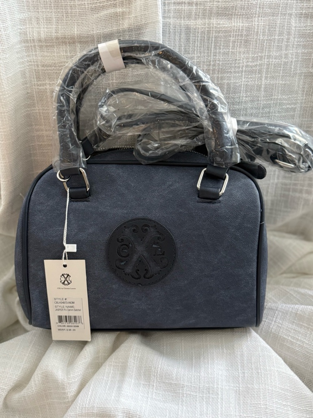 Elegant, Christian Lacroix Dome Satchel with Top Handles